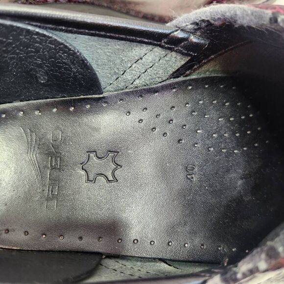 Dansko Womens Dark Red Crackle Design Professional Clog Comfort Shoes Size 40 - Picture 7 of 10